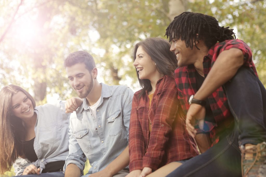 people laughing